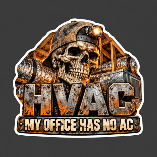 Hvac sticker vinyl decal - sticker,